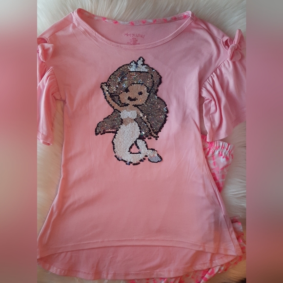 Girls 2pc Matching Set - Mermaid/ Pink TieDye - Size 7-8 - Boutique Set - Picture 2 of 8